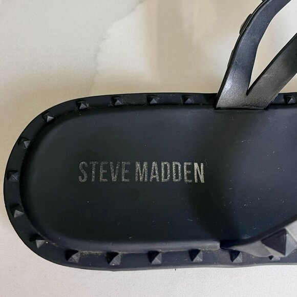 Steve Madden Black Studded Sandals - Picture 6 of 11
